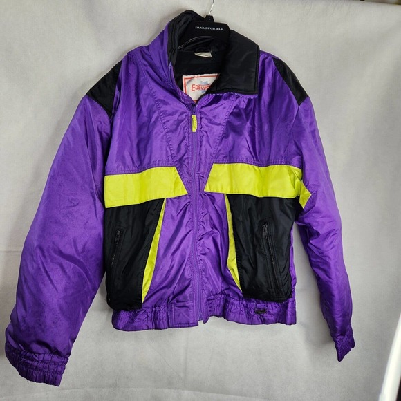 edelweiss Other - Vintage Edelweiss Ski Snow Winter Jacket Retro Men's Large Purple Color Block
